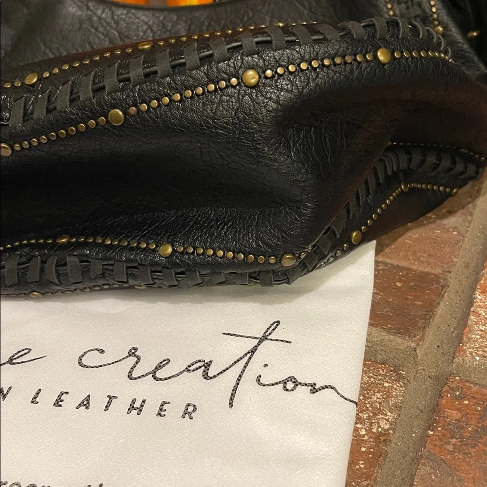 Elegant Black Hobo Bag with Dust Bag